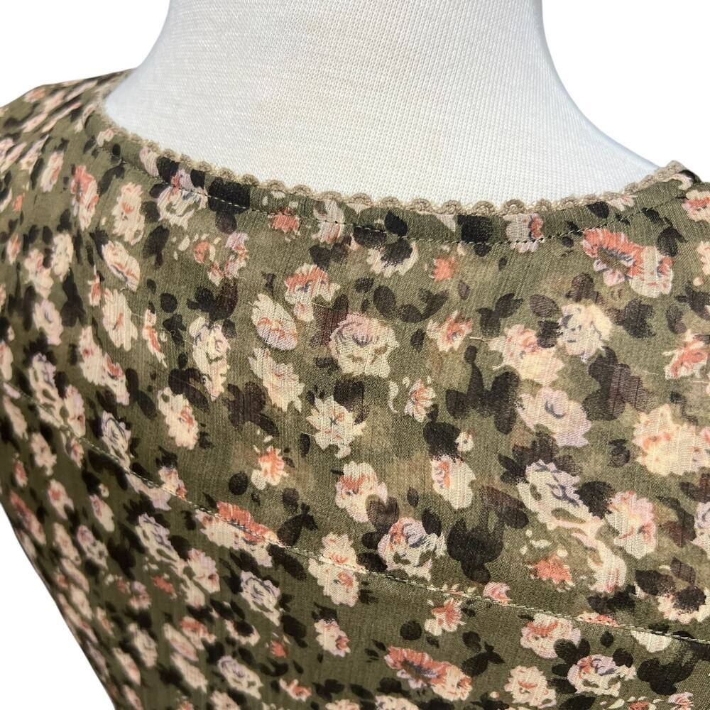 VTG ESPRIT Womens Floral Dress Sz 6 Cottage Retro Coquette Button Front 90s Y2K - Picture 7 of 16